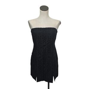 NWT Revolve Rumer Sienna Strapless‎ Mini Dress Black Vacay Womens Medium Lace
